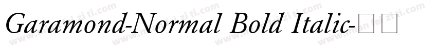 Garamond-Normal Bold Italic字体转换